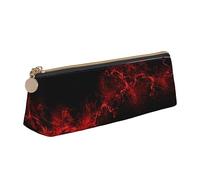 Explosion Burst - Astuccio in pelle rossa e nera, design sottile, con cerniera metallica, tascabile, per studenti, ufficio, università, scuola media, bianco, Taglia unica, Set di zaini per la scuola