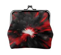 Explosion Burst Red Black Print Compact Coin Purse Squisito Bacio Blocco Portafoglio Carino Mini Pouch Monete Carte Portafoglio