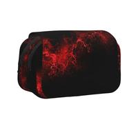 Explosion Burst Red Black Print Portable Pencil Bag Cosmetic Toiletry Borse multiuso Carino Grande Capacità Uso quotidiano