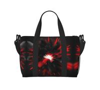 Explosion Burst Red Black Travel Bags Weekender Carry On per donne, borsa sportiva da palestra, borsone da allenamento, durante la notte, Nero , Taglia unica