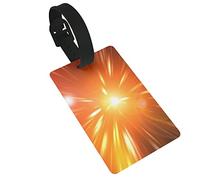 Explosion Shine Flare 2 etichette per bagagli, passante per etichetta identificativa per la privacy e scheda per indirizzo per valigia da viaggio