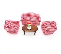 ExploTex 1/12 Mini Divano Set Per Soggiorno In Miniatura Modello Di Soggiorno, Ogni Grazioso Ornamento Posizionabile Flessibilmente, Una Collezione Unica Per Gli Amanti Della Casa