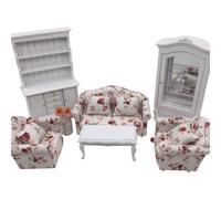 ExploTex 1/12 Mini Divano Set Per Soggiorno In Miniatura Modello Di Soggiorno, Ogni Grazioso Ornamento Posizionabile Flessibilmente, Una Collezione Unica Per Gli Amanti Della Casa