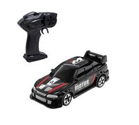 ExploTex 1/64 Scale 4 WD RC Drift Car 2.4 GHz Mini RC Racing Car con regolazione di precisione del Steering RTR Desktop Drift Vehicle (nero)