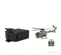 ExploTex C186S BO105 1:48, scala 2,4 GHz, elicottero RC intelligente a 6 canali, con altezza barometrica, posizione del flusso ottico, supporto missilistico One Key TOL (RTF/grigio) + batteria di