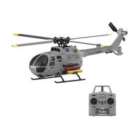 ExploTex C186S BO105 1/48 Scala 2,4 GHz Elicottero RC intelligente a 6 canali con altezza barometrica, determinazione ottica della posizione e supporto missilistico One Key TOL (RTF/grigio)