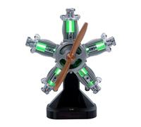 ExploTex ENJOMOR - Modellino stampato in 3D per un motore a stella a cinque cilindri, modello da esposizione STEM con effetti di luce LED, da collezione meccanico creativo (oltre 100 pezzi)