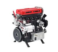 ExploTex Kit modello 3D per un motore auto a quattro cilindri L4 con turbocompressore in metallo (364 + pezzi/rosso) - Un omaggio al classico che unisce l'educazione al divertimento