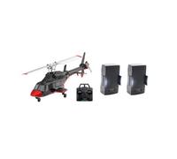 ExploTex Mini elicottero RC modello A61 in scala 1:53, Air-Wolf 2,4 GHz, 4 canali, un rotore, flybarless, con ritenzione ottica dell'altezza (RTF/rosso e nero) + 2 batterie, ideale per principianti