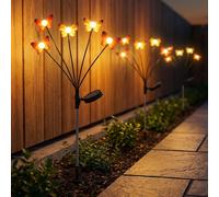Expo Börse Lampada Solare da Esterno a Piantare a LED Farfalla, 68 cm, Set da 3 [EEK: Non valutato]