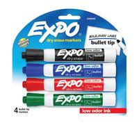 Expo Bullet Tip Whiteboard Marker (Pack of 4)