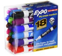 Expo Dry Erase Markers Assorted Colors Pack of 18