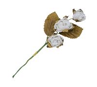 Expo International Fabric Flowers (Pack of 3) Tulle White
