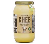 Exponatura Ghee biologico - burro chiarificato secondo l’antica ricetta Ayurvedica - solo da latte di mucche al pascolo - senza lattosio estremamente digeribile - Ghi (850 g)