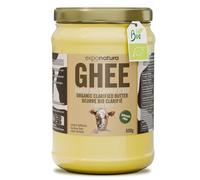 Exponatura Ghee biologico - burro chiarificato secondo l’antica ricetta Ayurvedica - solo da latte di mucche al pascolo - senza lattosio estremamente digeribile - Ghi (500 g)