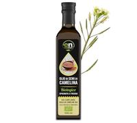 Exponatura Olio di Camelina Biologico 500 ml - Spremuto a Freddo, Ricco di Omega 3 6 9 e Vitamina E - Condimento Vegano a Crudo - Made in EU