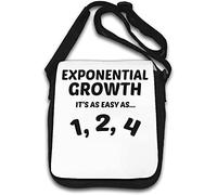 Exponential Growth It's As Easy As 1 2 4 Funny Math Borsa a tracolla bianca