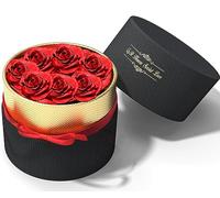 Exporee 7 Pezzi Rosa Eterna Fatta a Mano Rosa Stabilizzata Confezione Regalo Rose Mai Appassite Fiore Eterno per Amante Regalo per lei San Valentino Festa della Mamma Compleanno o Natale
