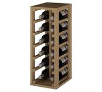 Expovinalia Portabottiglie in legno per 12 bottiglie di vino design verticale mobile tipo vino rack 65 x 24 x 32 cm rovere chiaro