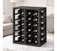 Expovinalia Portabottiglie Vino Verticale per 24 Bottiglie in Legno di Pino Massello, Mobiletto tipo Wine Rack Garrafeira per vasche 65 x 46 x 32 cm, Bianco