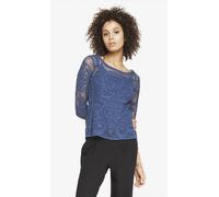 Express Donna Barocco Pizzo Maglietta Camicetta Taglia Xs Nwt Blu