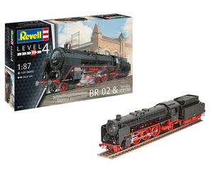 Express Locomotive Br 02 & Tender 2'2't30 1:87 Plastic Model Kit 02171 REVELL