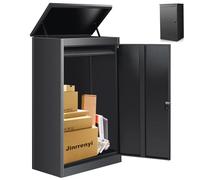 Express Package Delivery Box for Outside, Ultra Large Parcel Drop Box with Lock Made of Automotive Steel Waterproof Anti-Theft Parcel Drop Box for Home Business (110 cm)