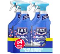 Express Spray Anticalcare Bagno Confezione da 4 x 720ml Fragranza Fiori Eleganti