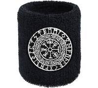 EXPRESS-STICKEREI Braccialetto vichingo Vegvisir per esterni | bussola vichinga wristband regalo allenamento all'aperto | bracciale sudore | simbolo nordico | guida rune nordiche