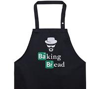 EXPRESS-STICKEREI Grembiule cucina uomo BAKING BREAD - Grembiule regolabile con divertente scritta, ideale per gli appassionati di Breaking Bad e regalo di compleanno per gli amanti del barbecue