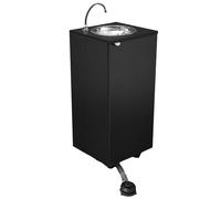 Express Water Basic Dark, Lavandino Lavabo Lavello, Portatile Autonomo Trasportabile, con Serbatoio d'Acqua, in Acciaio Inox, con Comando a Pedale, Certificato per ASL, per Negozi e Studi Medici