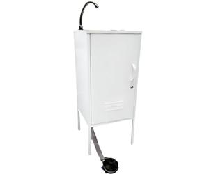 Express Water Luxury Lite, Lavandino Lavabo Lavello, Portatile Autonomo Trasportabile, con Serbatoio d'Acqua, in Acciaio Inox, con Comando a Pedale, Certificato per ASL, per Negozi e Studi Medici