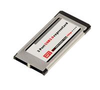 KALEA-INFORMATIQUE EXPRESS CARD 34mm EXPRESSCARD 34 a USB 3.0 2 porte USB3 SUPERSPEED 5G con Chipset FL1100 - A filo.