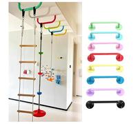 exproyzk 2 Maniglie di Sicurezza per Parco Giochi in Acciaio al Carbonio - Lunghe Barre di Appiglio con Kit di Fissaggio, Ideali per Case Sull'albero, Pareti da Arrampicata(Verde)