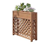 exproyzk Aiuole Rialzate da Esterno, Divisori/separé per Negozi, Supporto Rettangolare per Piante per Centri Commerciali, Ristoranti E Bar(Marrone,100x25x90cm)