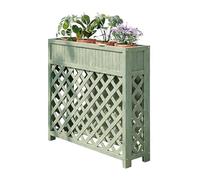 exproyzk Aiuole Rialzate da Esterno, Divisori/separé per Negozi, Supporto Rettangolare per Piante per Centri Commerciali, Ristoranti E Bar(Verde,120x25x90cm)