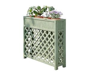 exproyzk Aiuole Rialzate da Esterno, Divisori/separé per Negozi, Supporto Rettangolare per Piante per Centri Commerciali, Ristoranti E Bar(Verde,100x25x90cm)