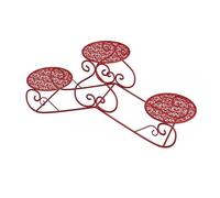 exproyzk Alzata per torta grande Alzata per torta a 3 piani Alzata per torta nuziale per tavolo da dessert per feste di nascita(Red)
