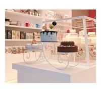 exproyzk Alzata rotonda per torte a 3 piani Alzata per cupcake a torre Alzata per dolci e pasticcini per compleanni, matrimoni, feste di laurea(Bianco)
