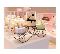 exproyzk Alzata rotonda per torte a 3 piani Alzata per cupcake a torre Alzata per dolci e pasticcini per compleanni, matrimoni, feste di laurea(Marrone)