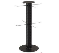 exproyzk Espositore girevole Espositore per vendita al dettaglio Supporto da banco regolabile per gioielli, calze, custodia per telefono, rotazione a 360°(nero,Round)