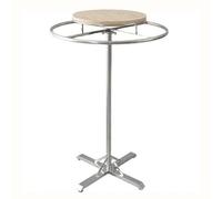 exproyzk Espositore per abiti Espositore rotondo per abiti Appendiabiti da terra con piano superiore per lavanderie e negozi(80x150cm)