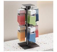 exproyzk Espositore per calzini, Espositore girevole per negozi Espositore da banco regolabile per gioielli, calzini, custodie per telefoni(nero,Square)