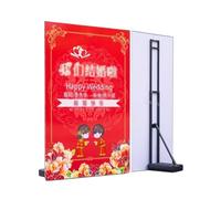 exproyzk Espositore per Poster Robusto - Supporto con Base Zavorrabile Ad Acqua Potenziata, Espositore da Pavimento Regolabile, Ideale per Matrimoni, Eventi Vari E attività