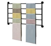exproyzk Espositore per sciarpe in metallo, Espositore per sciarpe da parete, Organizzatore per cintura, scialle e hijab(nero,5-Tier/45x60cm)