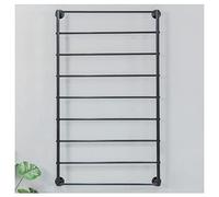 exproyzk Espositore per sciarpe in metallo, Espositore per sciarpe da parete, Organizzatore per cintura, scialle e hijab(nero,9-Tier/70x120cm)