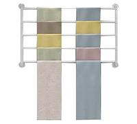 exproyzk Espositore per sciarpe in metallo, Espositore per sciarpe da parete, Organizzatore per cintura, scialle e hijab(Bianco,5-Tier/90x60cm)