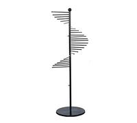exproyzk Espositore per sciarpe, Porta sciarpe a spirale, Supporto per hijab per negozio di abbigliamento, commerciale, casa, Salvaspazio(nero,150x42cm)