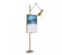 exproyzk Lampada da Terra con cavalletto, Lampada da Terra in Metallo Regolabile per Soggiorno, Lampada da Lettura
