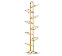 exproyzk Libreria ad albero Libreria con dorso in metallo Libreria salvaspazio, Scaffale portaoggetti indipendente, Libreria decorativa(Gold,40 * 25 * 160cm)